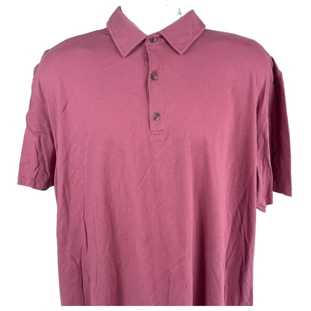 Fresh Clean Threads Polo Shirt Mens 3XL Plum Stretch Golf Short Sleeve Pullover
